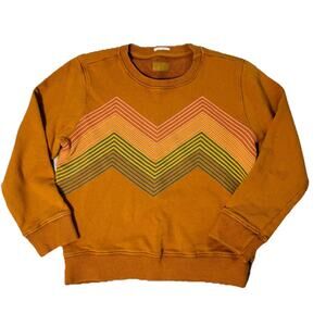 MOTHER DENIM RETRO ZIGZAG KOOZIE SWEATSHIRT SZ S